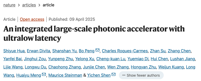Nature重磅：后晶体管时代！新型光子AI处理器媲美传统电子计算