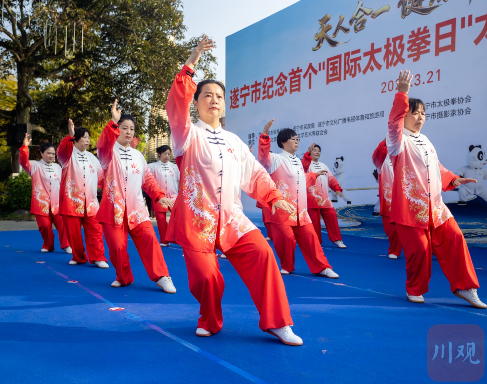 2026年国际太极拳日，遂宁的太极拳爱好者们以“拳”会友，积极弘扬太极拳文化。C视觉摄影师 吴奉家 摄